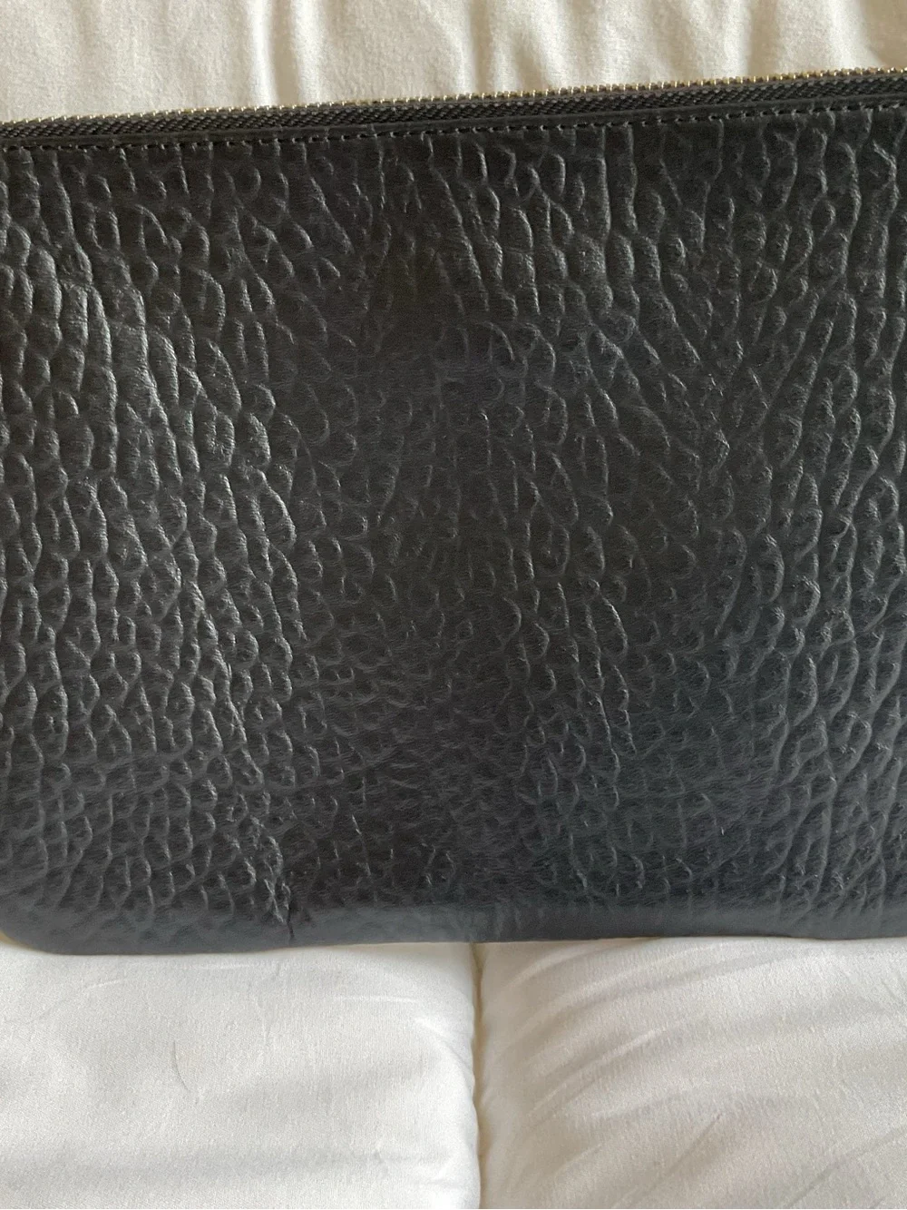 Cole Haan Black and Cream Leather Wristlet
